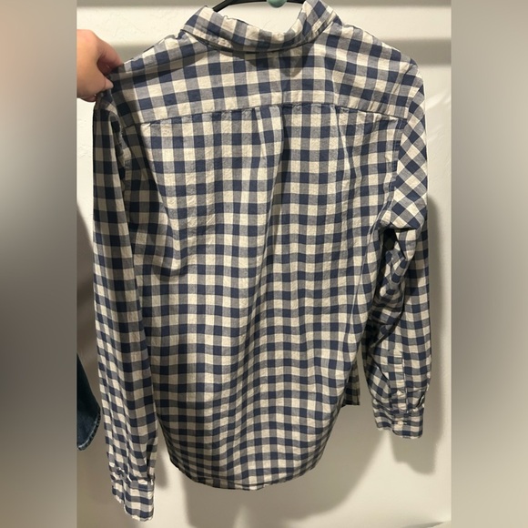 J. Crew Blue and White checked Button Down Shirt - Picture 2 of 3